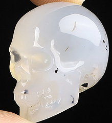 1.1" Agate Carved Crystal skull,Realistic, Crystal Healing