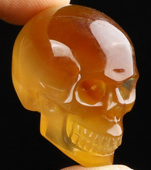 1.2" Agate Carved Crystal Skull, Crystal Healing