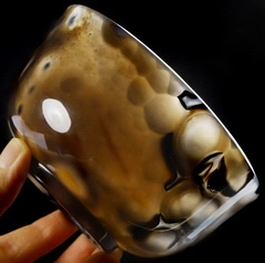 4.4" Premium Brazilian Agate Carved Crystal Bowl, Crystal Healing