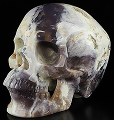 5.0" Chinese Painting Opal Carved Crystal Skull,Super Realistic, Crystal Healing