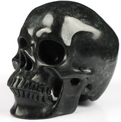 Huge 5.1" Sagenitic Japser Carved Crystal Skull,Super Realistic, Crystal Healing