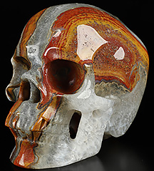 5.0" Empire Red Agate Carved Crystal skull,Super Realistic, Crystal Healing