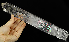 10.6" Quartz Rock Crystal Carved Crystal Skull Point, Crystal Healing