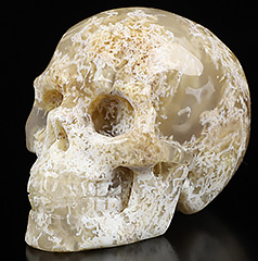 2.0" Agate Carved Crystal Skull, Crystal Healing
