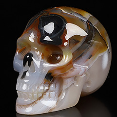 1.2 Agate Carved Crystal skull,Realistic, Crystal Healing