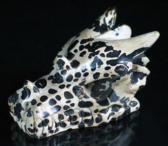 2.6" Chohua Jasper Carved Crystal Dragon Skull