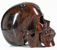 Huge 4.6" Mexican Mahogany Obsidian Carved Crystal Skull, Realistic