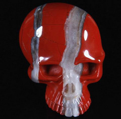 Red Jasper Carved Crystal Skull Buckle