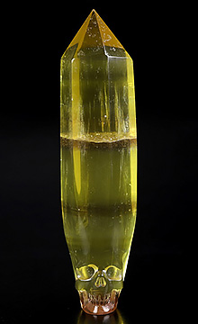 3.6" Fluorite Carved Crystal Skull Point, Realistic