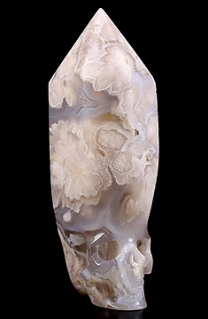 2.8" Sakura Agate Carved Crystal Skull Point, Realistic