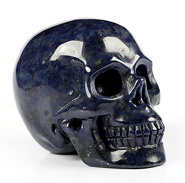 2.0" Sodalite Carved Crystal Skull,Realistic, Crystal Healing