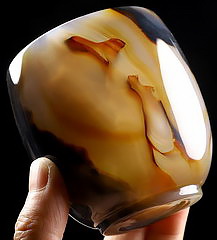 3.3" Premium Brazilian Agate Carved Crystal Cup, Crystal Healing