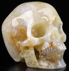5.1" Agate Carved Crystal Skull,Super Realistic, Crystal Healing