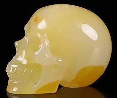 1.2" Agate Carved Crystal Skull,Realistic, Crystal Healing