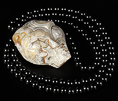 2.2" Crazy Lace Agate Carved Crystal Skull Pendant, Crystal Healing
