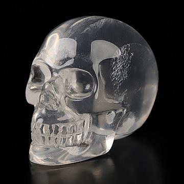 1.1" Milky Quartz Hand Carved Crystal Skull, Realistic, Crystal Healing