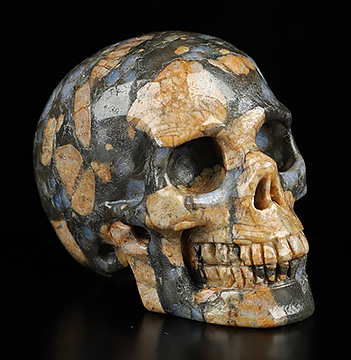 2.0" Que Sera Stone Llanite Hand Carved Crystal Skull, Realistic, Crystal Healing