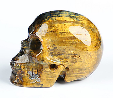 2.0" New Pietersite Hand Carved Crystal Skull, Realistic, Crystal Healing