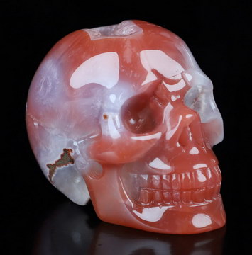 Gemstone 2.0" Mozambique Agate Hand Carved Crystal Skull, Realistic, Crystal Healing