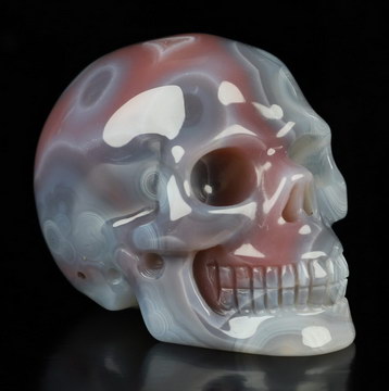 Gemstone 2.0" Mozambique Agate Hand Carved Crystal Skull, Realistic, Crystal Healing