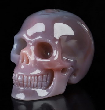 Gemstone 2.0" Mozambique Agate Hand Carved Crystal Skull, Realistic, Crystal Healing