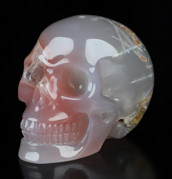 Gemstone 2.0" Mozambique Agate Hand Carved Crystal Skull, Realistic, Crystal Healing