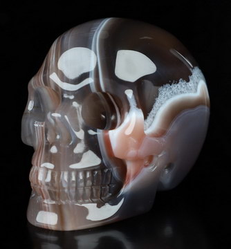 Gemstone 2.0" Mozambique Agate Hand Carved Crystal Skull, Realistic, Crystal Healing