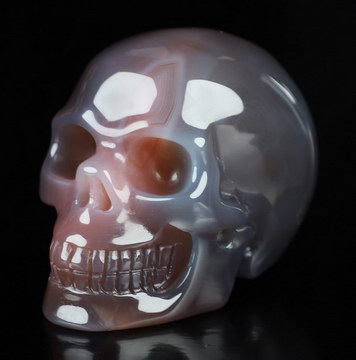 Gemstone 2.0" Mozambique Agate Hand Carved Crystal Skull, Realistic, Crystal Healing