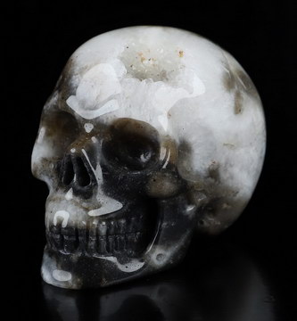 2.0" Sphalerite Hand Carved Crystal Skull, Realistic, Crystal Healing