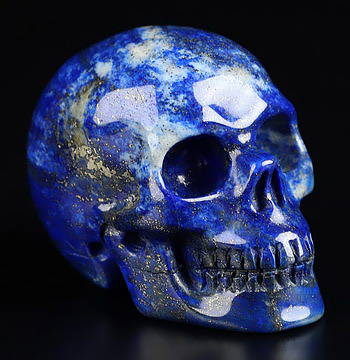 Gemstone 2.0" Lapis Lazuli Hand Carved Crystal Skull, Realistic, Crystal Healing Gemstone 2.0" Lapis Lazuli Hand Carved Crystal Skull, Realistic, Crystal Healing