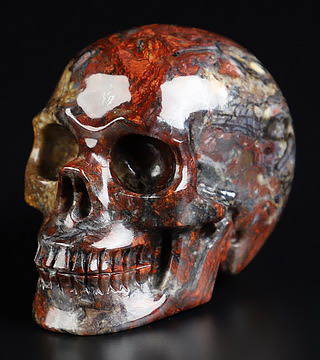 2.0" Pietersite Hand Carved Crystal Skull, Realistic, Crystal Healing