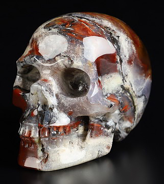 2.0" Pietersite Hand Carved Crystal Skull, Realistic, Crystal Healing