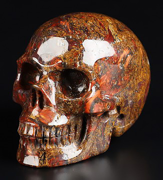 2.0" Pietersite Hand Carved Crystal Skull, Realistic, Crystal Healing