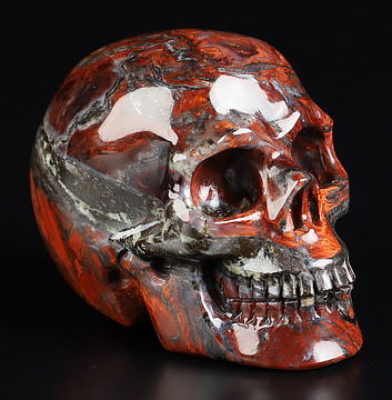 2.0" Pietersite Hand Carved Crystal Skull, Realistic, Crystal Healing
