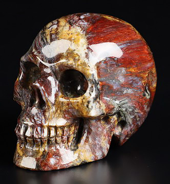 1.9" Pietersite Hand Carved Crystal Skull, Realistic, Crystal Healing