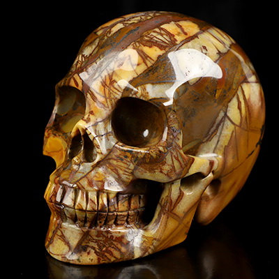 5.0" Outback Jasper Hand Carved Crystal Skull, Realistic, Crystal Healing