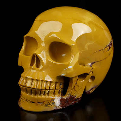 5.0" Mookaite Jasper Hand Carved Crystal Skull, Realistic, Crystal Healing