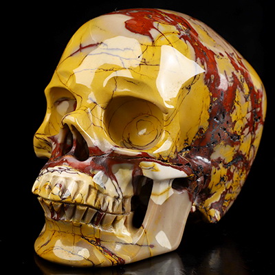 5.0" Mookaite Jasper Hand Carved Crystal Skull, Super Realistic, Crystal Healing
