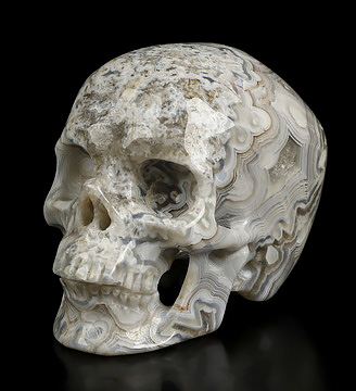Gemstone 2.0" Red Crazy Lace Agate Hand Carved Crystal Skull, Super Realistic, Crystal Healing