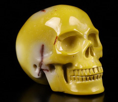2.0" Mookaite Jasper Carved Crystal Skull, Realistic, Crystal Healing