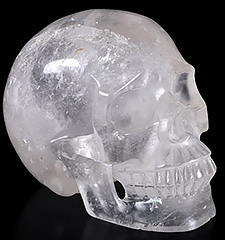 5.0" Quartz Rock Crystal Carved Crystal Skull,Realistic, Crystal Healing