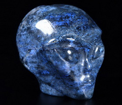 2.0" Royal Dumortierite Carved Crystal Female Alien, Crystal Healing