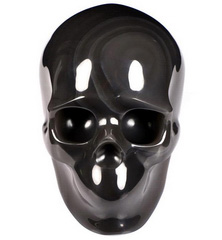 Nice 5.0" Rainbow Obsidian Carved Crystal Skull Without Mouth Sculpture, Crystal Healing