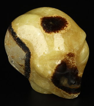 2.0" Dragon Septarian Stone Carved Crystal Female Alien Skull, Crystal Healing