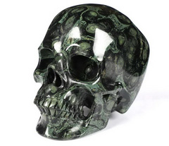 Huge 5.0" Kambaba Jasper Carved Crystal Skull,Super Realistic, Crystal Healing