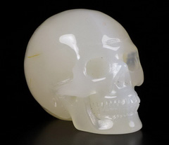 2.0" Agate Hand Carved Crystal Skull, Realistic, Crystal Healing