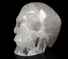 5.0" Quartz Carved Crystal Skull,Super Realistic, Crystal Healing