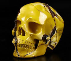 Huge 4.1" Mookaite Jasper Carved Crystal Skull,Super Realistic, Crystal Healing