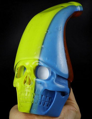 Huge 7.6" Liuli Crystal Glass Carved Crystal Clown Skull, Crystal Healing