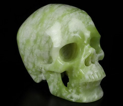 Huge 5.0" Chinese Picasso Jasper Carved Crystal Skull,Super Realistic, Crystal Healing